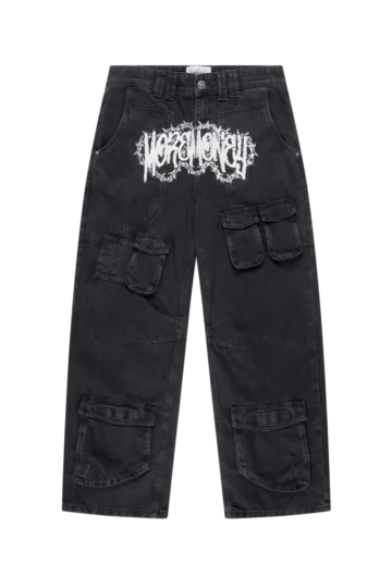 Cargohose mit Razor-Logo in verwaschenem Schwarz