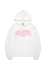 More Money Kapuzenpullover Waffelmuster Signatur-Wappen Off-White