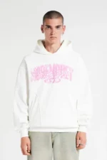 More Money Kapuzenpullover Waffelmuster Signatur-Wappen Off-White