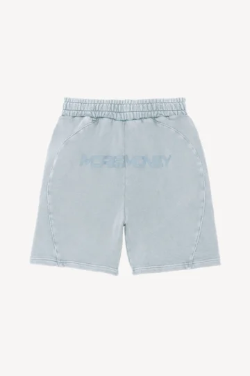 More Money – Shorts mit Logo in verwaschenem